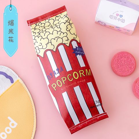 Cute Cartoon Snack Pack French Fries Popcorn Pencil Case Creative Student Stationery