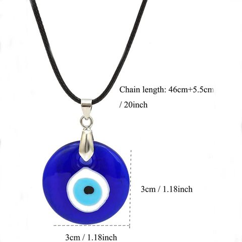 Fashion Devil's Eye Glass Unisex Pendant Necklace 1 Piece