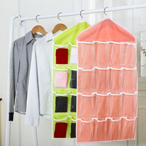 Fashion Solid Color Plastic Polyester Storage Bag