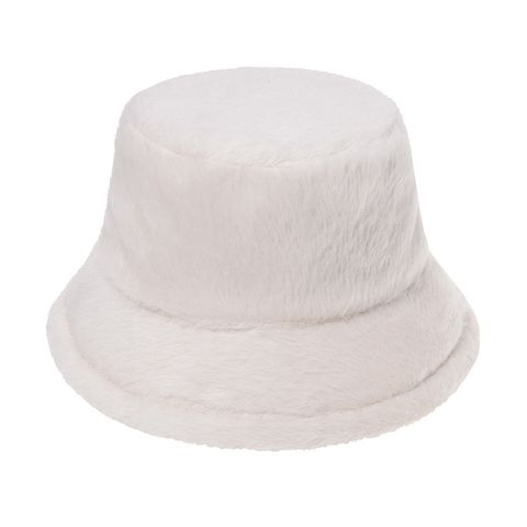 Unisex Fashion Solid Color Flat Eaves Bucket Hat