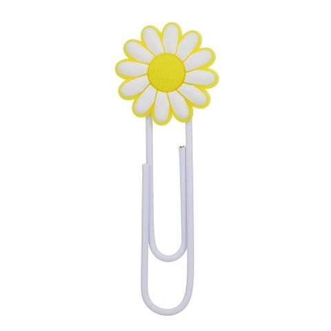Cute Bee Cartoon Sun Flower Pvc Soft Glue Epoxy Clip Bookmark