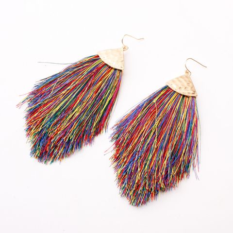 Fashion Tassel Alloy Plating Women's Drop Earrings 1 Pair