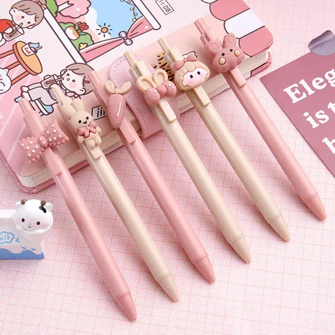 Cute Cartoon Student Stationery  Press Ball Pen 1pcs