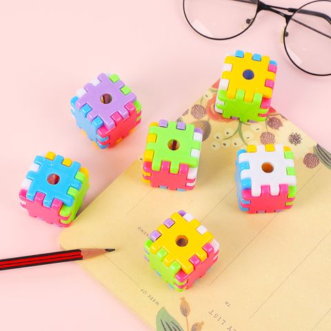 Creative Student Stationery Simple Cube Pencil Sharpener