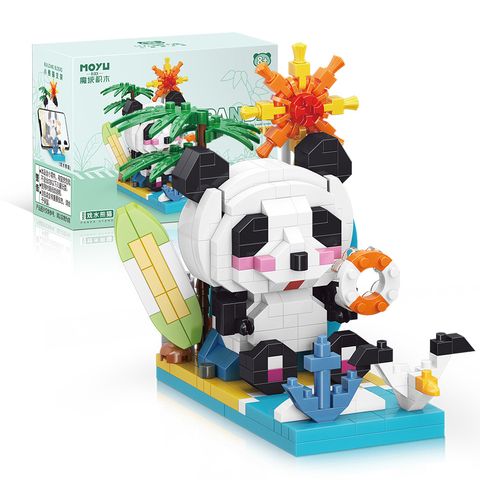 Cute Panda Assembly Building Blocks Mobile Phone Bracket