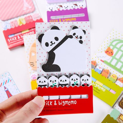Cute Portable Mini Cat Panda Message Post-it Notes