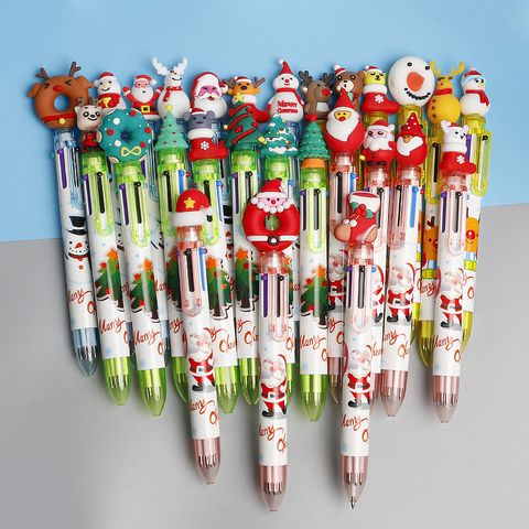Christmas Gift Christmas Tree Reindeer Cute Cartoon 6 Colors Press Ballpoint Pen Style Random