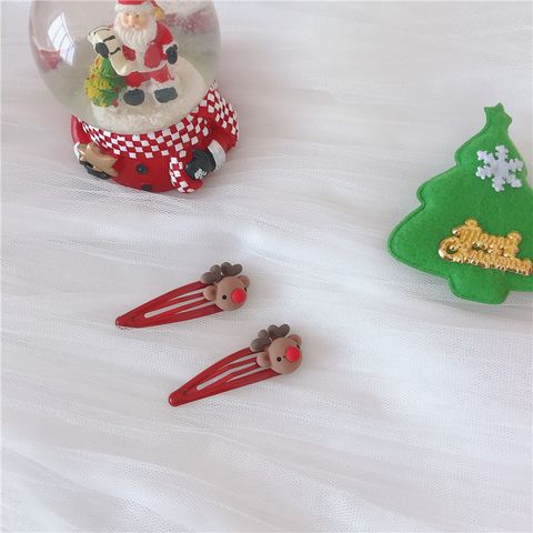 Cartoon Style Christmas Tree Santa Claus Soft Glue Hair Clip 1 Piece
