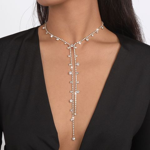 Fashion Geometric Alloy Plating Rhinestones Women's Pendant Necklace