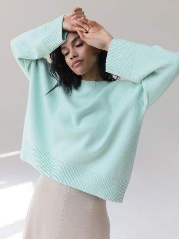 Fashion Solid Color Rayon Turtleneck Long Sleeve Raglan Sleeve Sweater