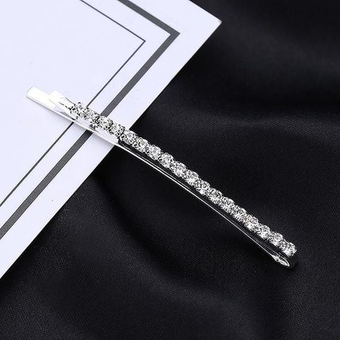 Women'S Fashion Solid Color Iron Plating Inlay Rhinestones Hair Clip