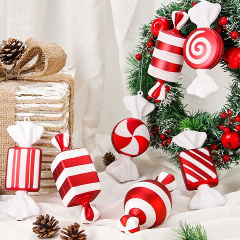 Navidad Lujoso Raya Raya Espiral Pvc Fiesta Adornos Colgantes 1 Pieza