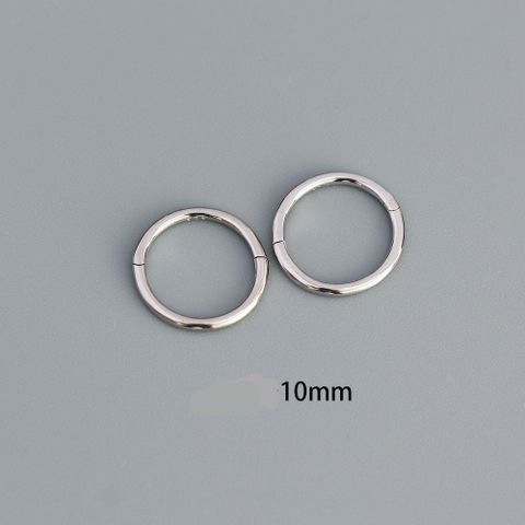 Fashion Geometric Silver Plating Hoop Earrings 1 Pair