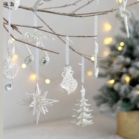 Christmas Fashion Christmas Tree Star Bow Knot Pvc Party Hanging Ornaments