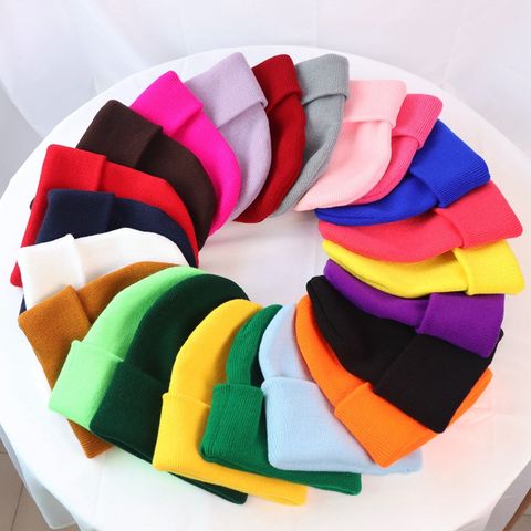 Unisex Basic Solid Color Eaveless Wool Cap