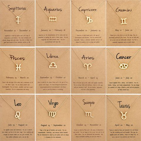 Simple Style Constellation Alloy Plating Women's Pendant Necklace