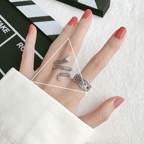 Fashion Geometric Copper Plating White Gold Plated Silver Plated Women's Open Ring