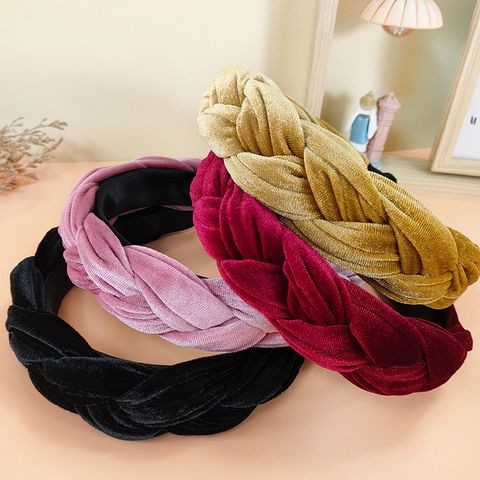Fashion Solid Color Velvet Hair Band 1 Piece