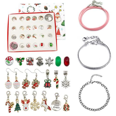 Fashion Christmas Tree Santa Claus Christmas Socks Alloy Enamel Women's Jewelry Set 1 Set