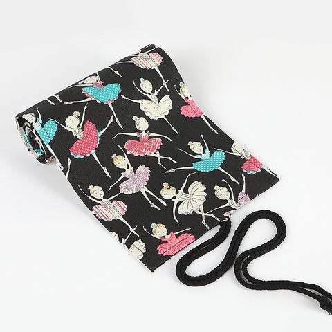 Fashion Geometric Printing Large Capacity Canvas Pencil Pouch Stationery Wholesale
