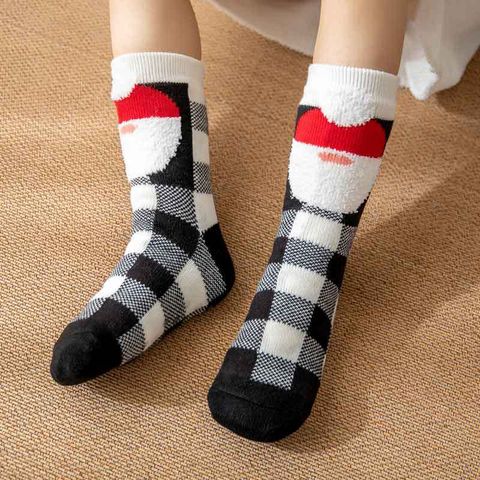 Women's Sweet Christmas Hat Santa Claus Snowman Acetate Fibre Polyester Cotton Ankle Socks