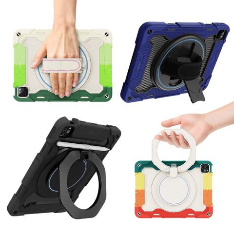2022 Applicable Ipad7.9-12.9 Protective Shell Pro11 Plane Housing 10.2 Three-proof 360 Rotating Bracket Silicone