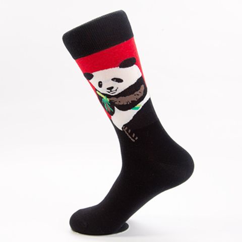 Unisex Casual Panda Cat Cotton Jacquard Ankle Socks