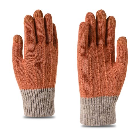 Women's Fashion Stripe Imitation Cashmere Gloves 1 Pair