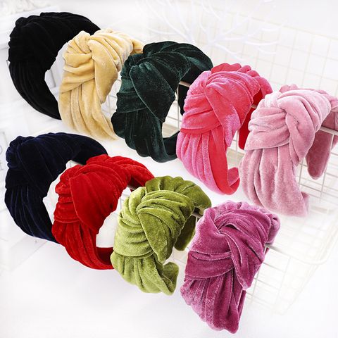 Fashion Solid Color Flannel Hair Band 1 Piece