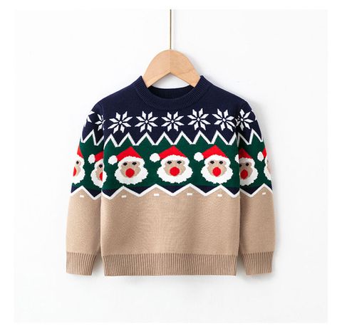 Christmas Fashion Christmas Tree Snowman Elk Polyacrylonitrile Fiber Hoodies & Knitwears
