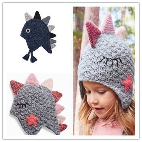 Boy's Fashion Dinosaur Knitted Wool Cap
