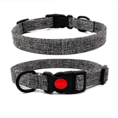 Fashion Canvas Color Block Pet Collar 1 Set