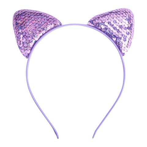 Cute Cat Ears Cloth Sequins Hair Band 1 Piece
