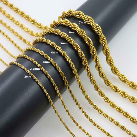 Mode Twist Rostfreier Stahl Überzug Halskette 1 Stück