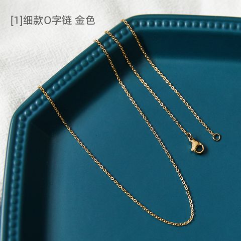 Simple Style Flower Titanium Steel Chain Necklace