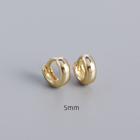 Simple Style Geometric Sterling Silver Plating Earrings 1 Pair