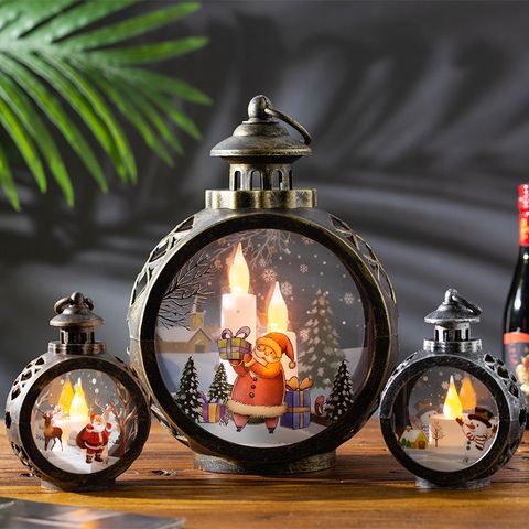 Christmas Fashion Santa Claus Snowman Plastic Glass Party Lightings 1 Piece
