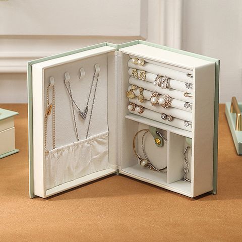 Fashion Solid Color Leather Jewelry Boxes 1 Piece