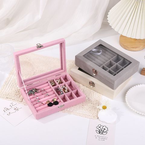 Fashion Solid Color Wood Jewelry Boxes