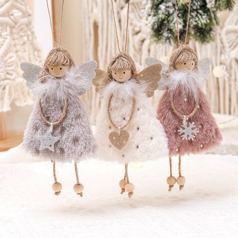 Christmas Cute Angel Snowflake Cloth Party Hanging Ornaments 1 Piece