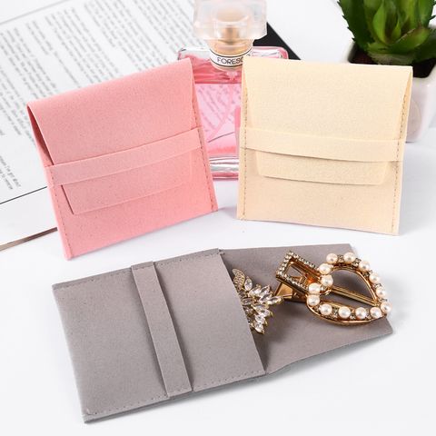 Fashion Solid Color Pu Jewelry Packaging Bags