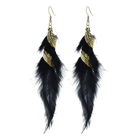 Ethnic Style Geometric Feather Women's Drop Earrings 1 Pair