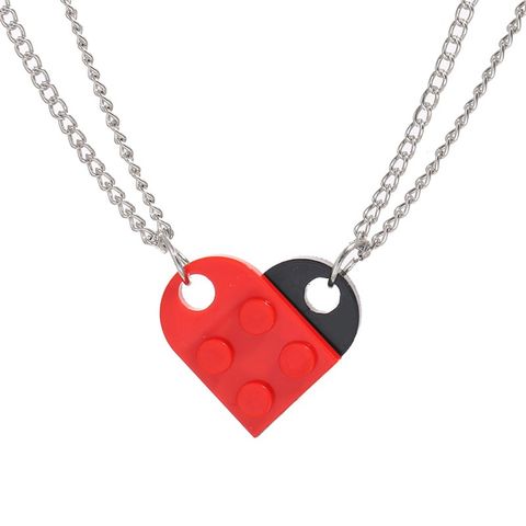 Fashion Heart Shape Alloy Plating Women's Pendant Necklace 1 Piece