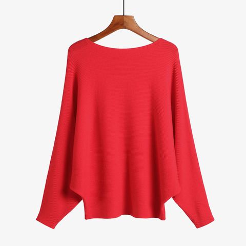 Women's Sweater Long Sleeve Sweaters & Cardigans Casual Solid Color