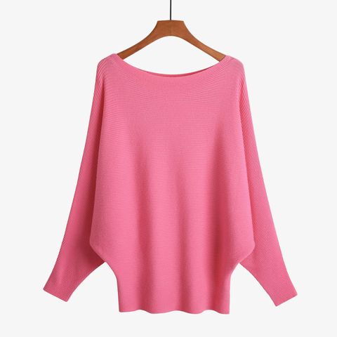 Women's Sweater Long Sleeve Sweaters & Cardigans Casual Solid Color