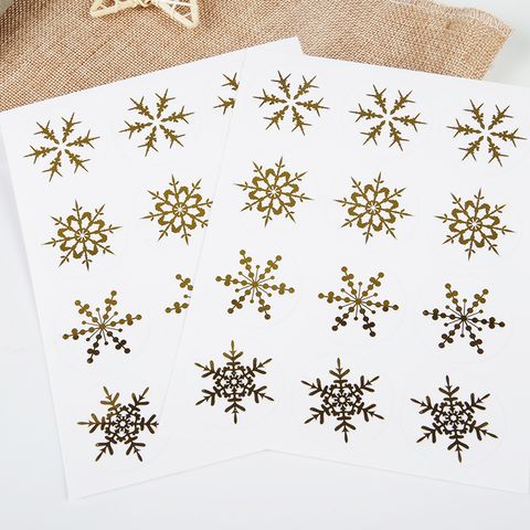 Christmas Gilding Diy Transparent Snowflake Decoration Stickers 12 Pieces