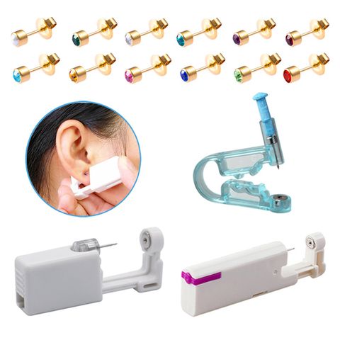 Solid Color Simple Disposable Stainless Steel Ear Piercer