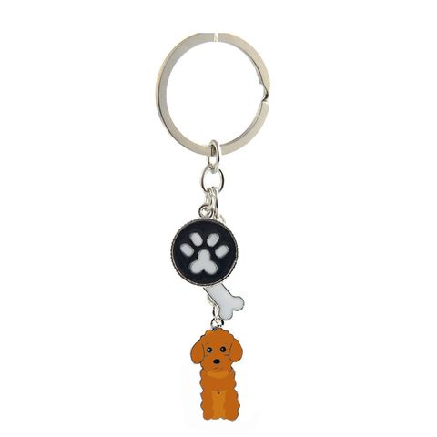 Fashion Dog Metal Unisex Bag Pendant Keychain 1 Piece