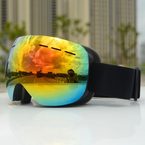 Mode Farbverlauf Doppels Chicht Anti-nebel Bergstil Rahmenlos Sport Sonnenbrille