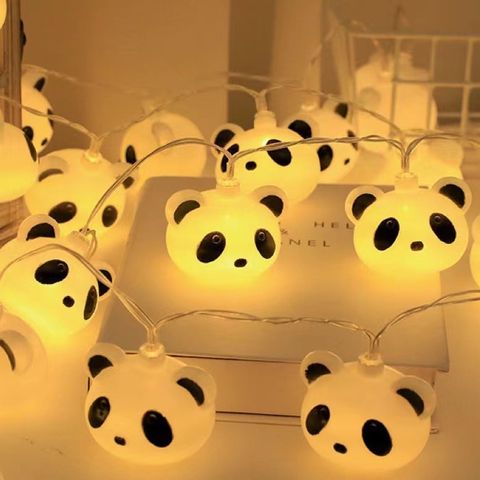 Christmas Cute Panda Plastic Indoor String Lights 1 Piece
